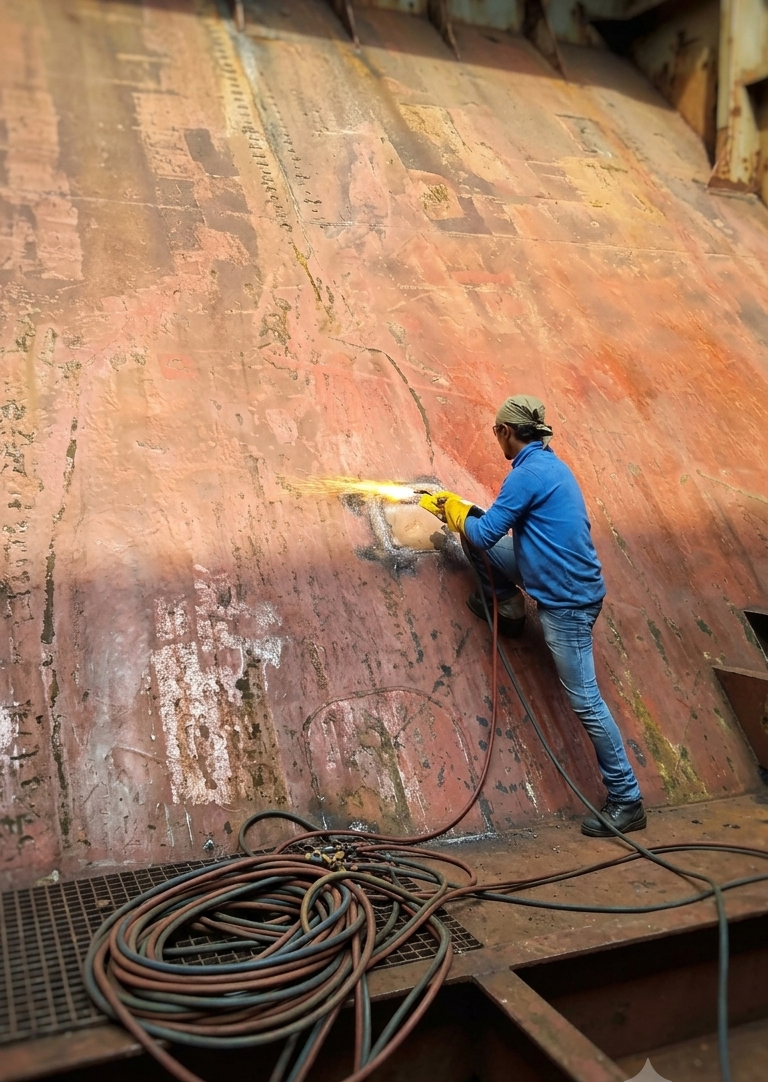 Marine repair work